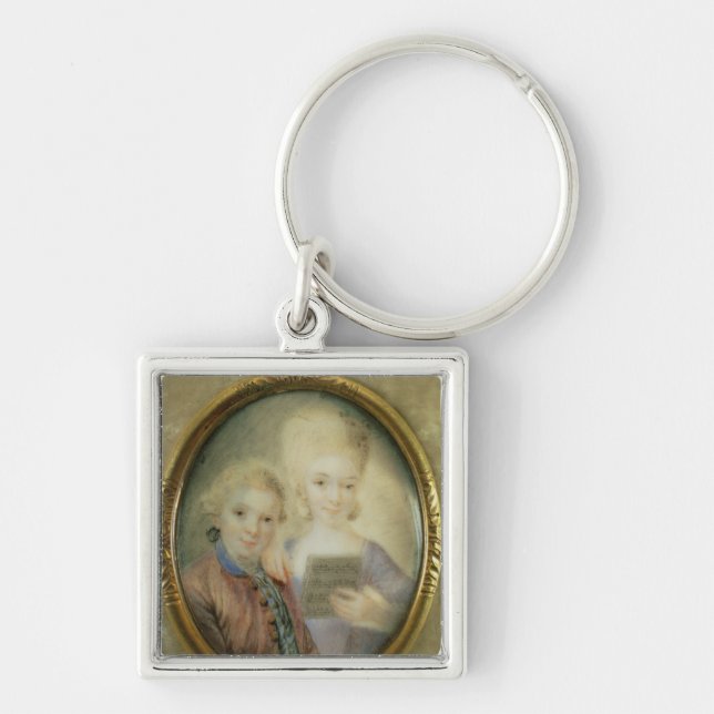 Wolfgang Amadeus Mozart  and his sister Key Ring (Front)