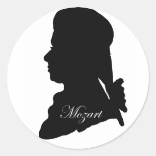 Wolfgang Amadeus Mozart Classic Round Sticker
