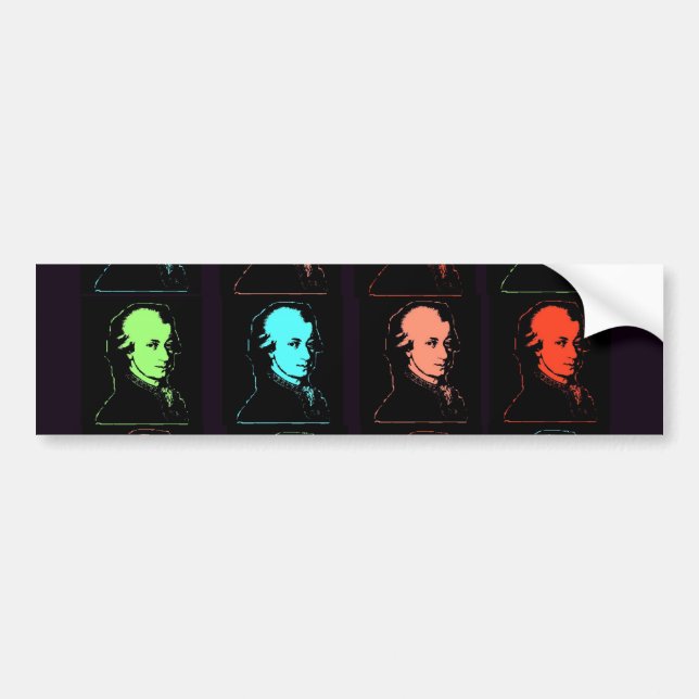 Wolfgang Amadeus Mozart Collage Bumper Sticker (Front)