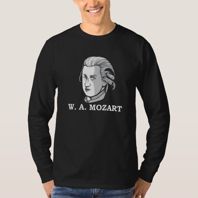Wolfgang Amadeus Mozart  Composer of Famous Austri T-Shirt (Front)