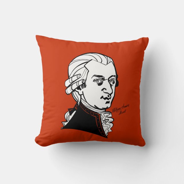 Wolfgang Amadeus Mozart Cushion (Front)
