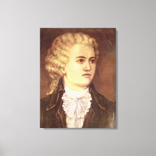 Wolfgang Amadeus Mozart  during his stay Canvas Print