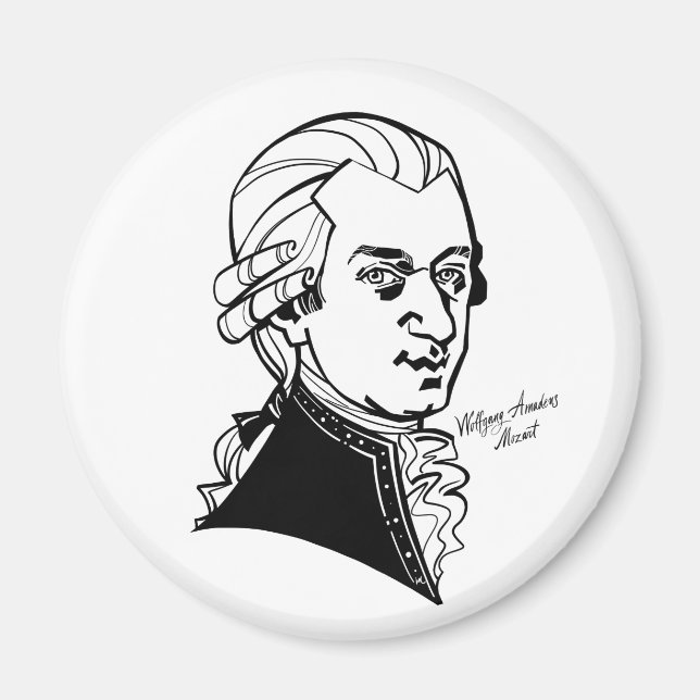 Wolfgang Amadeus Mozart Magnet (Front)