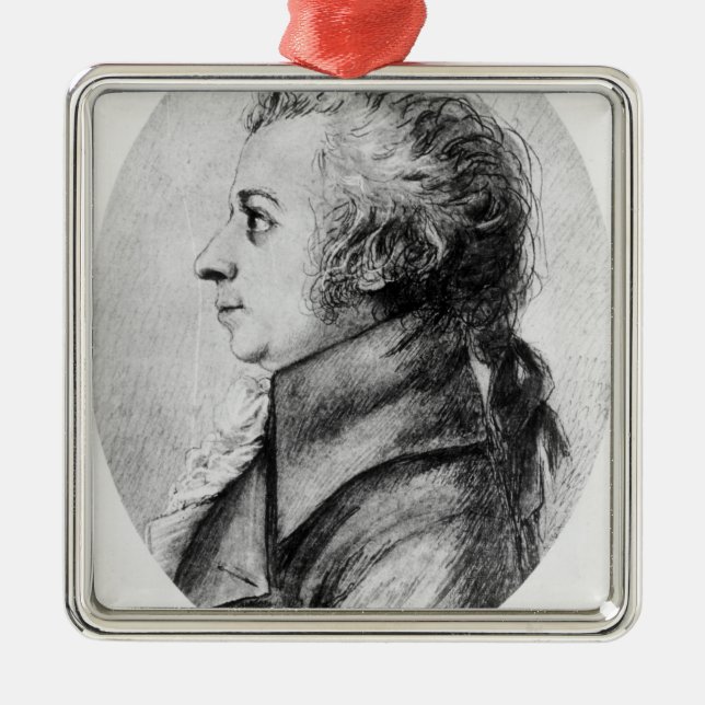 Wolfgang Amadeus Mozart Metal Tree Decoration (Front)
