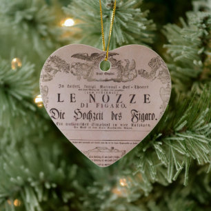 ♥ Wolfgang Amadeus Mozart Oper Le nozze di Figaro Ceramic Tree Decoration