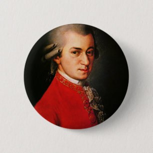 Wolfgang Amadeus Mozart portrait 6 Cm Round Badge