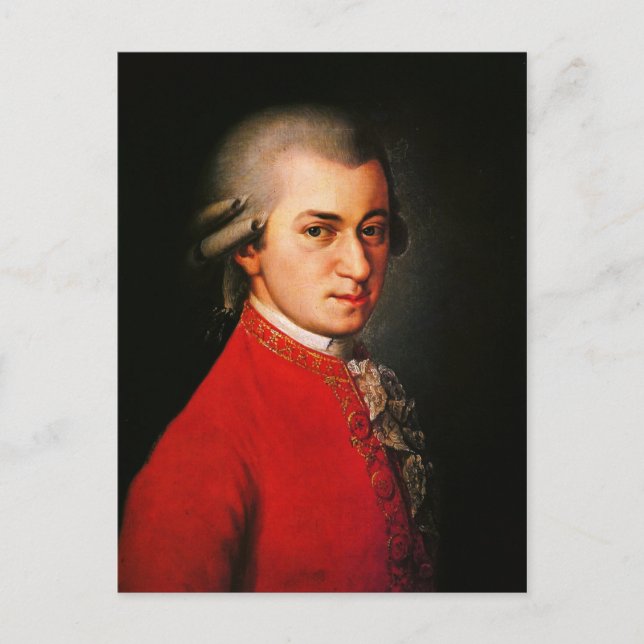Wolfgang Amadeus Mozart portrait Postcard (Front)