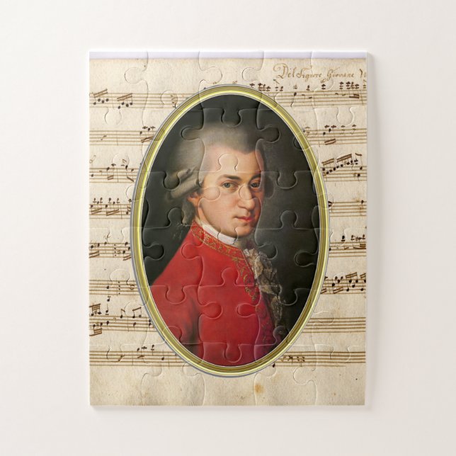 Wolfgang Amadeus Mozart Portrait Puzzle (Vertical)