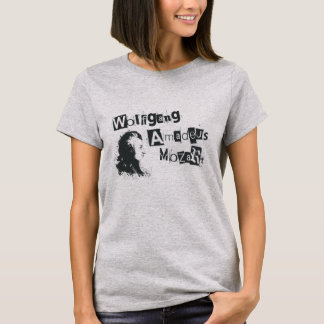 Wolfgang Amadeus Mozart punk rock ransom note logo T-Shirt
