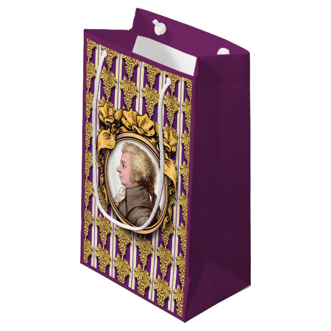Wolfgang Amadeus Mozart Small Gift Bag (Front Angled)