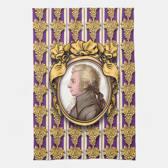 Wolfgang Amadeus Mozart Tea Towel (Vertical)