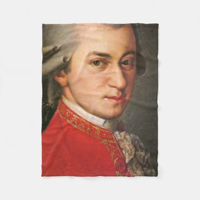 Wolfgang Mozart Fleece Blanket (Front)