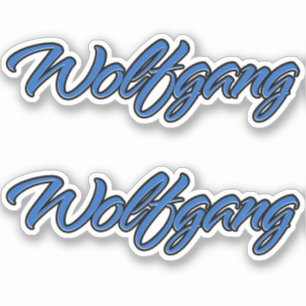 Wolfgang name blue sticker Sticker Sticker Sticker
