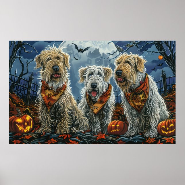 Wolfhound Halloween Spooky Poster (Front)