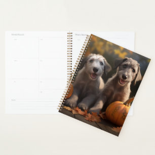 Wolfhound Puppy Autumn Delight Pumpkin Planner