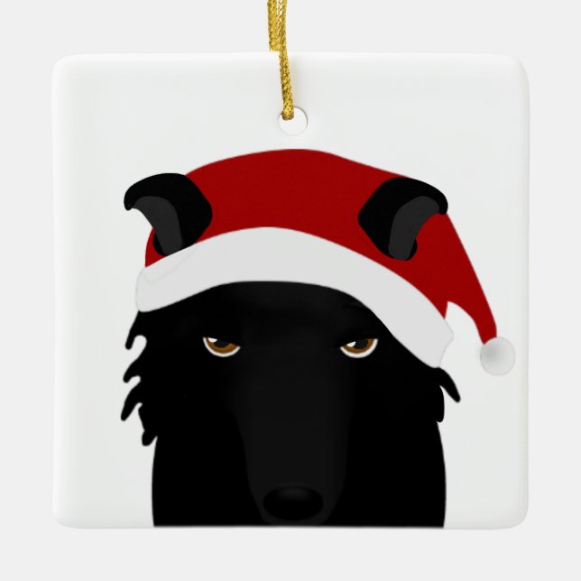 Wolfie Holiday Ornament (Front)
