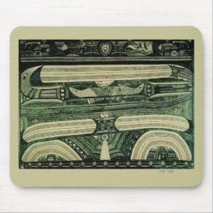 Wölfli 'Petrol' Fine Art Mouse Pad