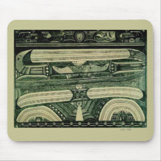 Wölfli 'Petrol' Fine Art Mouse Pad
