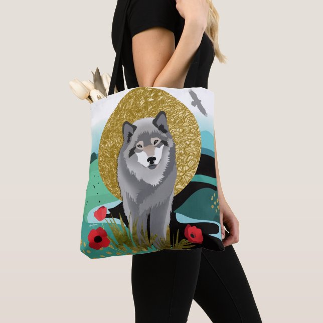 WOLFMOON AURA - tote or crossbody bag 2 sizes (Close Up)