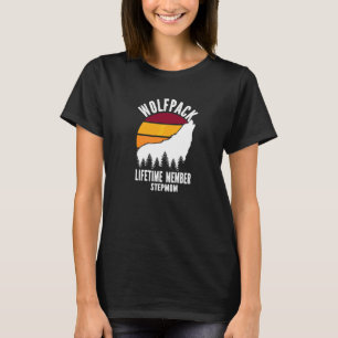 Wolfpack Lifetime Member Stepmom Wolf Family Match T-Shirt