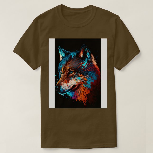 Wolfs Head Portrait 3 T-Shirt (Design Front)