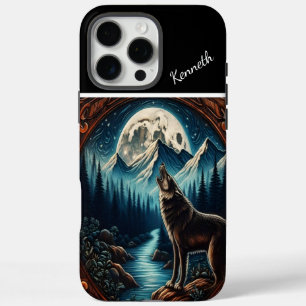 Wolf's Moonlight Serenade iPhone 16 Pro Max Case
