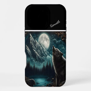 Wolf's Moonlight Serenade iPhone 16 Pro Max Case