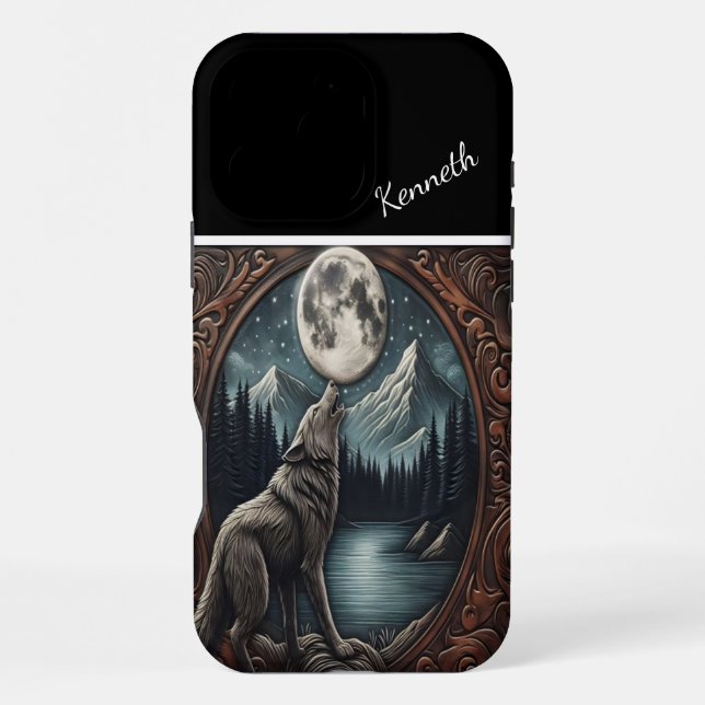 Wolf's Moonlight Serenade iPhone Case (Back)
