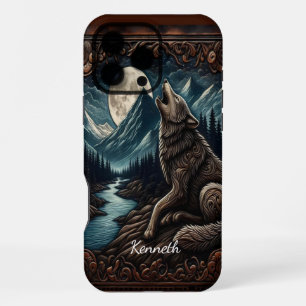 Wolf's Moonlight Serenade iPhone 16 Pro Max Case