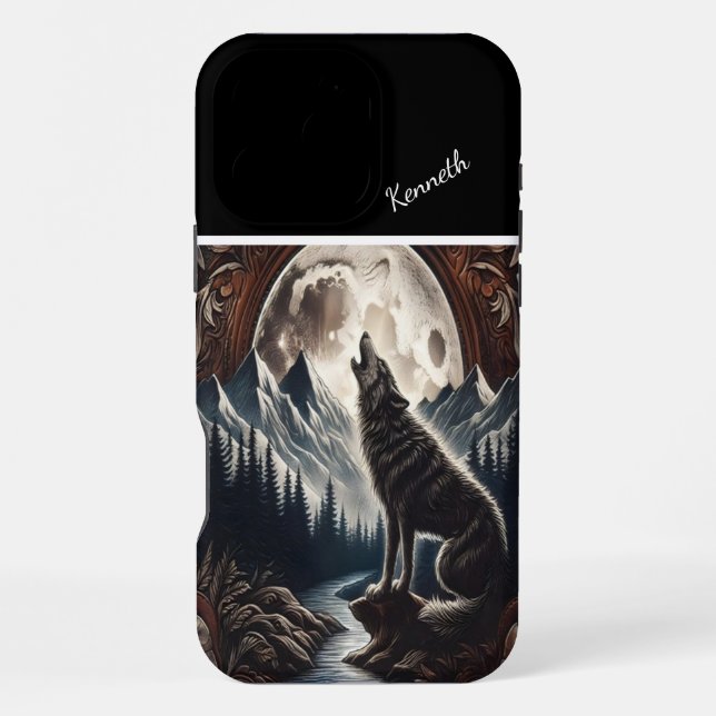 Wolf's Moonlit Howl iPhone Case (Back)