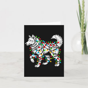 Wolfs Tree Christmas Sweater Xmas Pet Animal Wolf  Card
