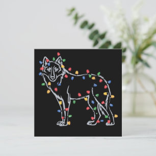 Wolfs Tree Christmas Xmas Pet Animal Wolf Lover  Holiday Card