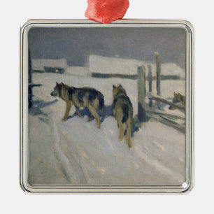 Wolfs, Winter Night, c.1910 Metal Tree Decoration
