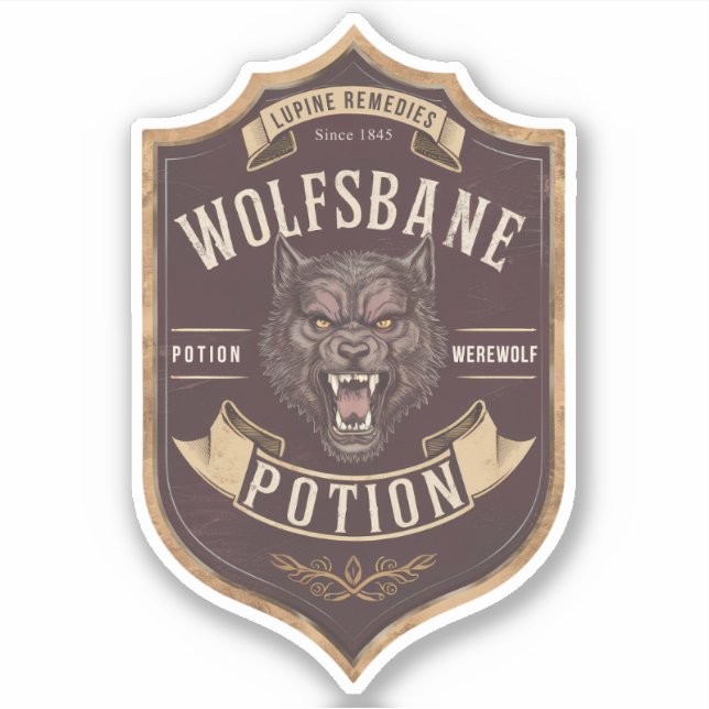 Wolfsbane Potion Label Sticker (Front)
