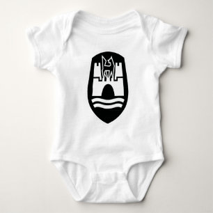 Wolfsburg Coat of Arms (black white) Baby Bodysuit