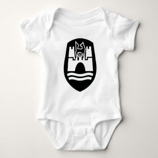 Wolfsburg Coat of Arms (black white) Baby Bodysuit