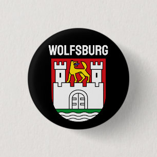 Wolfsburg coat of arms, Germany 3 Cm Round Badge