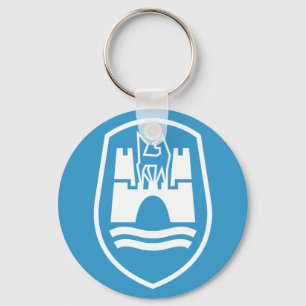 Wolfsburg Coat of Arms (white) Key Ring
