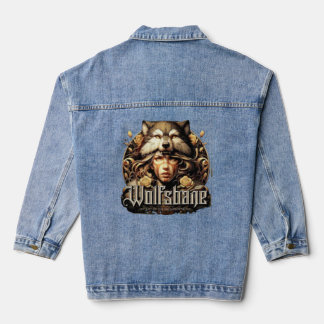Wolfshane evokes the mystique of untamed wildernes denim jacket