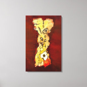 Wols - Columna de figura grotescas - Art Informel Canvas Print