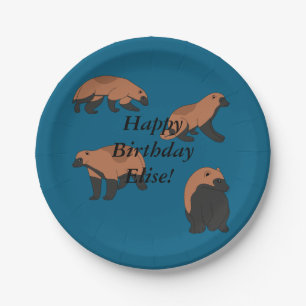 Wolverines  Birthday Paper Plate