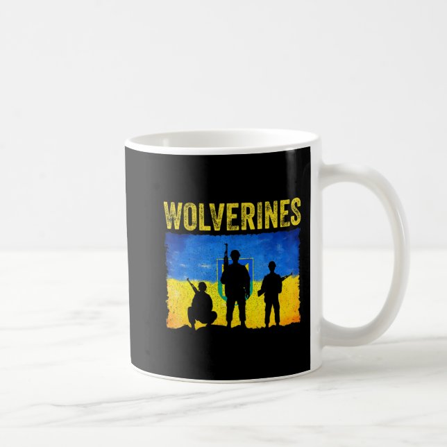 Wolverines Support Ukraine  Coffee Mug (Right)