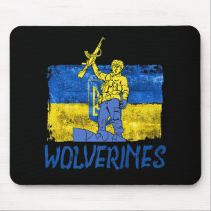 Wolverines Support UkraineUkraine Wolverines Love Mouse Pad