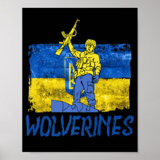 Wolverines Support UkraineUkraine Wolverines Love Poster