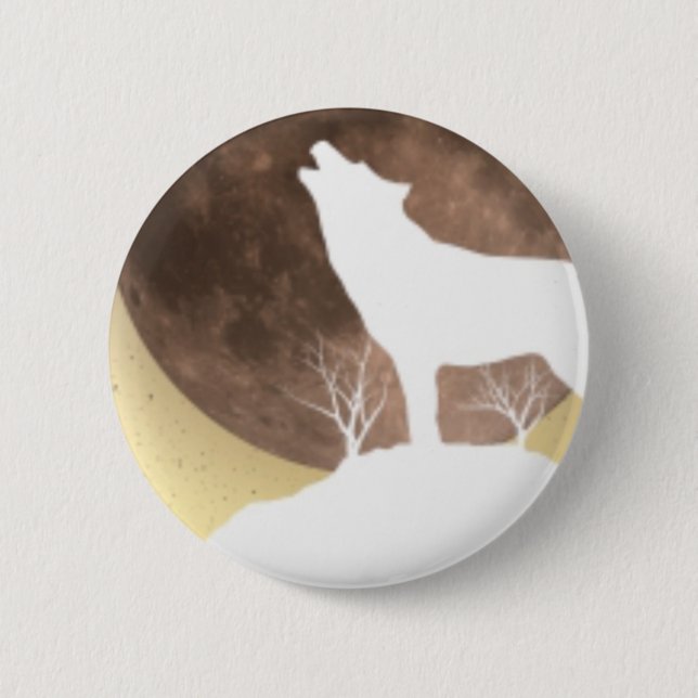 wolves 6 cm round badge (Front)