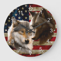 Wolves American Flag