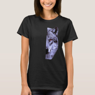 Wolves Animal Half Wolf In Cool Wolf Present T-Shirt