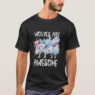 Wolves Are Awesome Wolf Japanese Anime Manga Style T-Shirt