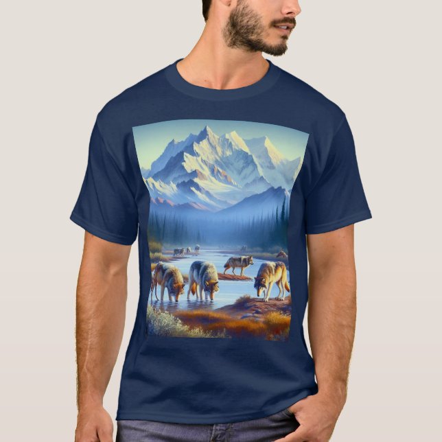 Wolves at Denali National Park  T-Shirt (Front)