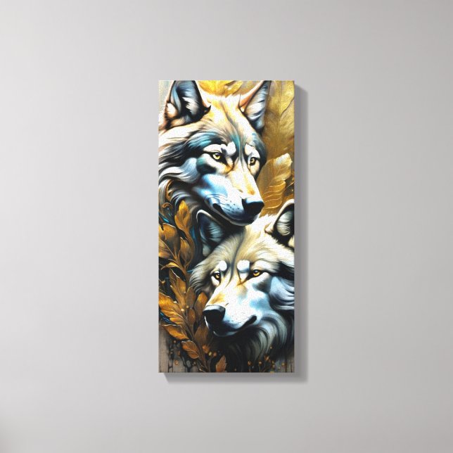 Wolves family canvas print (Front)